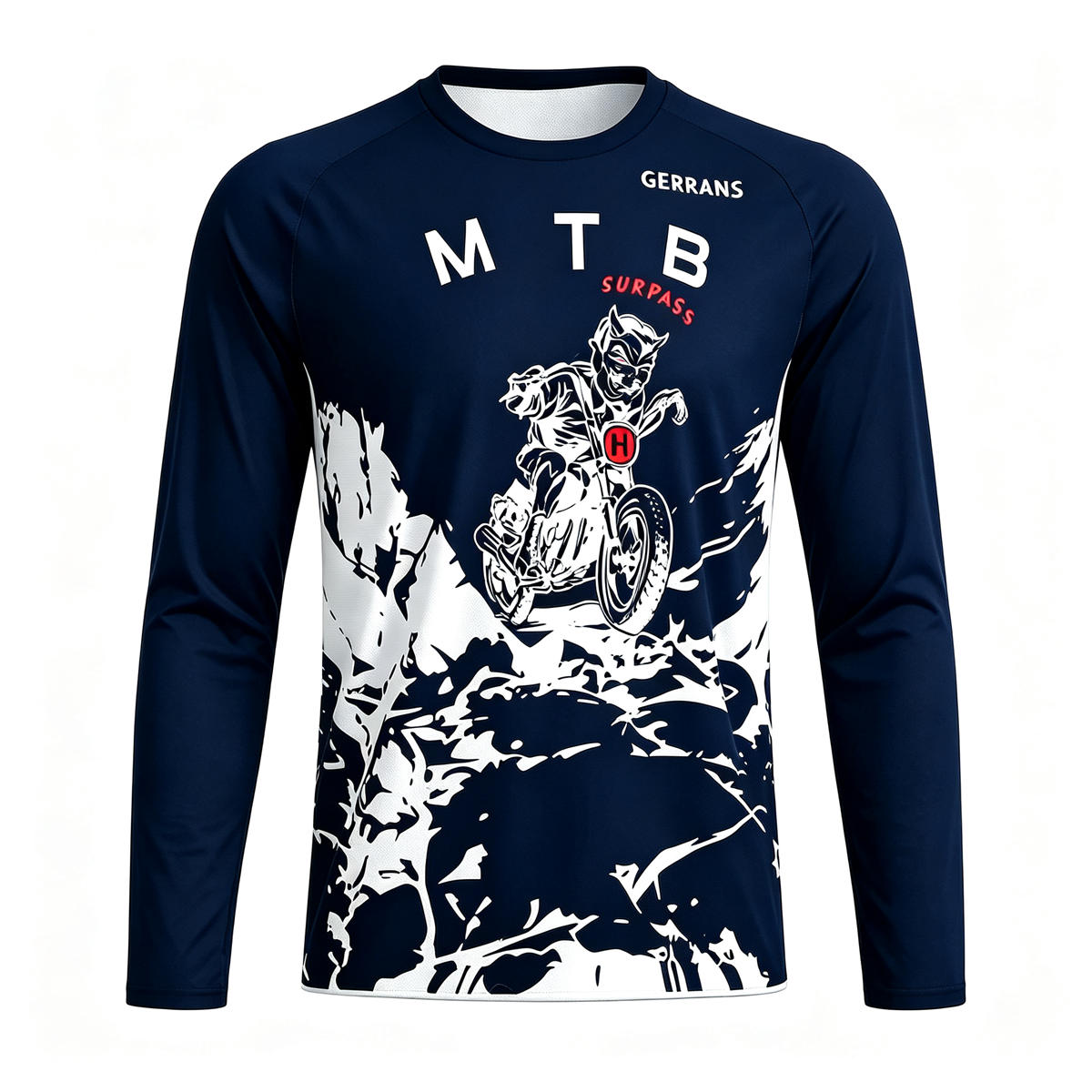 Mountain Biking Long Sleeve Shirt - เสื้อเจอร์ซีย์แขนยาวสำหรับผู้ชาย สำหรับปั่นจักรยานเสือภูเขา ดาวน์ฮิลล์ แข่งมอเตอร์ครอส เสื้อผ้ากีฬา เสื้อท็อปสำหรับผู้ชาย