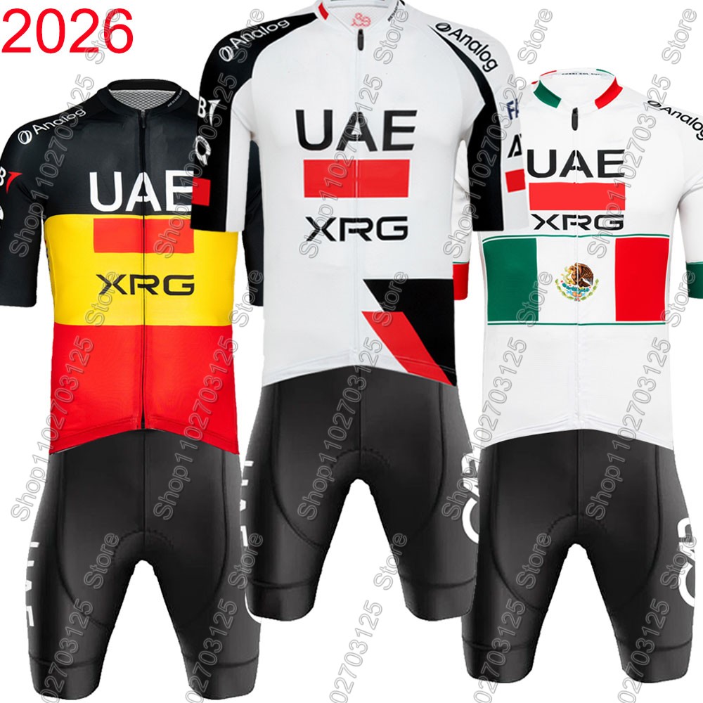 Mountain Biking New Mexico - ชุดเสื้อจักรยานทีม UAE 2026 สำหรับฤดูร้อน ชุดปั่นจักรยานชาย เบลเยียม