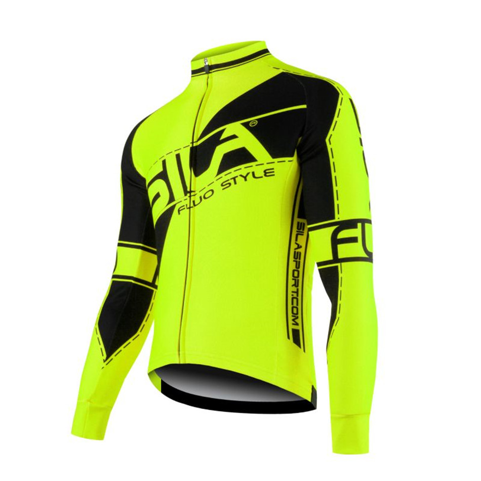 Mountain Biking Long Sleeve Shirt - Sila Usa ผู้ชายจักรยานกีฬากลางแจ้งเสื้อแคชเมียร์ WARM JERSEY แขนยาวฤดูหนาวแจ็คเก็ตจักรยานเสือภูเขายาวเสื้อเจอร์ซีย์นักปั่น