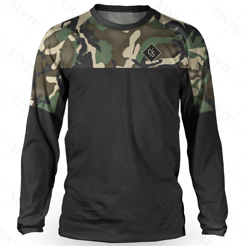 Mountain Biking Long Sleeve Shirt - หลวม Rider Men 'S Jersey DH