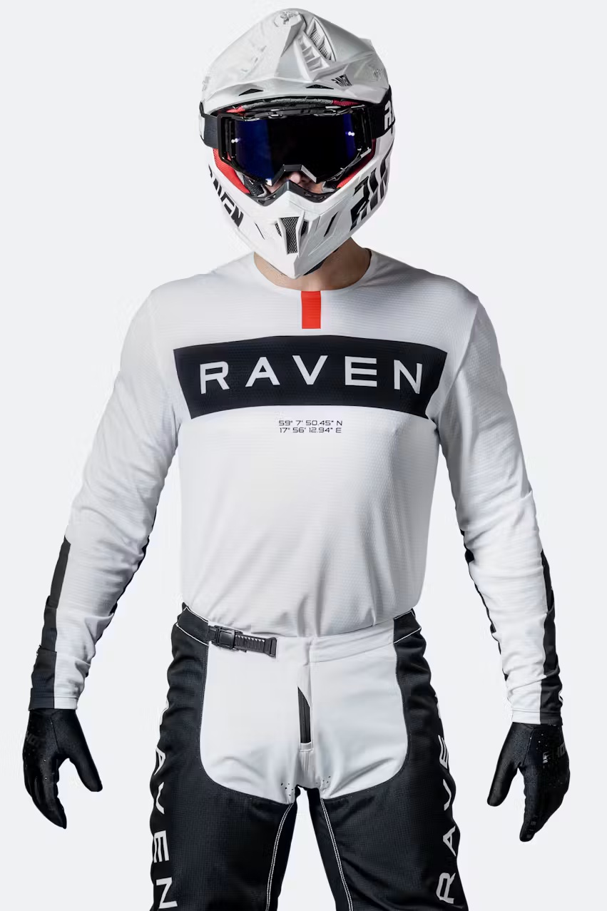 Mountain Biking Long Sleeve Shirt - เสื้อเจอร์ซีย์สำหรับผู้ชาย รุ่น Raven สำหรับรถมอเตอร์ไซค์วิบาก ลงเขา โมโตครอส